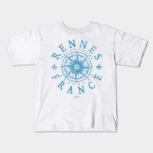 Rennes, Brittany, France, Compass Kids T-Shirt